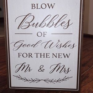 Bubble Send Off Sign
